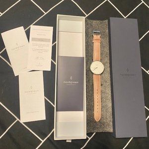 Nordgreen Watch- Pink Leather